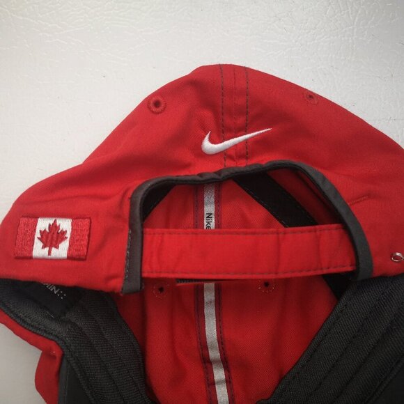 Nike Golf Unisex Red w/ Grey Trim Fit Dry One Size Baseball Hat - Picture 6 of 6